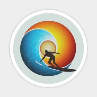 Surfing the Endless Summer Wave (v2) Magnet